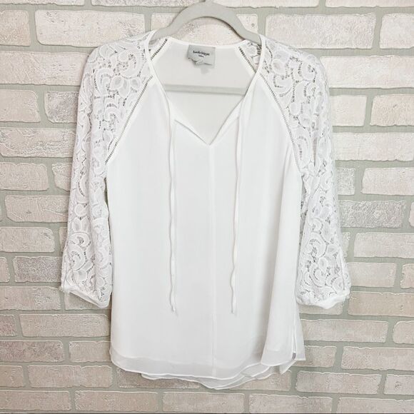 Like New Haute Hippie Long Sleeve Lace Blouse B5 - Picture 1 of 7